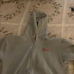 grey elementary zip down hoodie